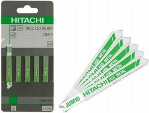 5 x Hitachi – 750026  Stichsägeblatter JUM10, HSS, 70,0 x 7,5 x 0,8 mm