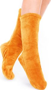 Socken Kuschelsocken Flauschsocken One Size Wintersocken Einheitsgröße Orange