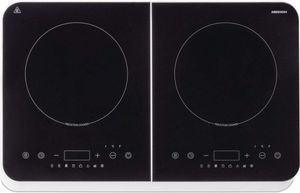 Dvojitá indukčná varná doska MEDION, 3500 W, dve varné platne, 10 nastavení teploty, LED displej, MD18493, čierna