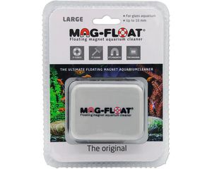 Scheibenreiniger Mag-Float Algenmagnet Large und Führungsschiene für Klinge Aquarium Algenmagnet schwimmend ca. 8,5 x 6,5 x 5,5 cm Glasstärke bis 16 mm