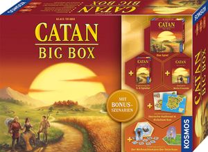 KOSMOS Catan - Big Box, desková hra, startovní sada pro hru Catan - The Game, včetně doplňku pro 5-6 a rozšíření s bonusovými scénáři, Osadníci z Katanu