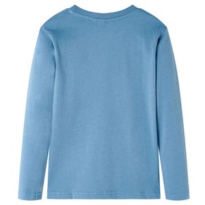 vidaXL Kinder-Langarmshirt Mittelblau 116