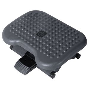 HOMCOM Fußstütze Fussstütze Fußablage Relax Fuß Stütze für Büro, höhenverstellbar, Kunststoff, schwarz, 46x35cm