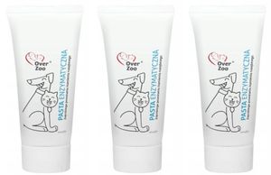 Over Zoo Enzymzahnpasta - innovative Zahnpasta für Hunde und Katzen mit Brathähnchengeschmack 100g (3-er pack)