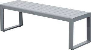 TPFGarden HOCKERBANK Darlington - Garten-Sitzbank mit pulverbeschichtetnm Aluminiumlatten, Farbe silbergrau, BxTxH: 41,5x138x44 cm
