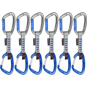 Mammut Crag Keylock Wire 10 cm Indicator 6-Pack Quickdraws silver/ultramarine Straight Gate/Wire Gate 10 cm