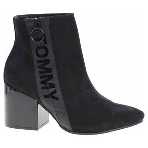 Buty damskie Tommy Jeans Zip Mid Heel botki na obcasie 40