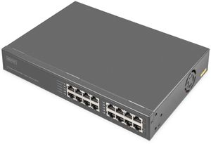 DIGITUS 8portový gigabitový ethernetový injektor PoE, 802.3bt, 250 W