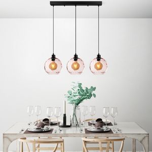 Opviq, Benek - 20-14343, Kronleuchter, Rosa, METALLKÖRPER, 70 x 20 x  40 - 120 cm