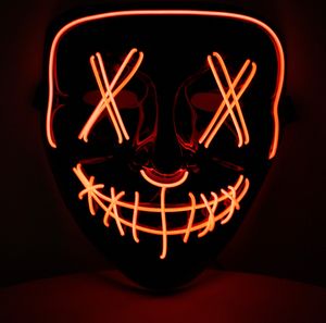 LED Maske mit roten Leuchtschnüren