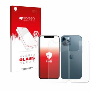 upscreen Hybrid Glass Clear Premium Panzerglasfolie für Apple iPhone 12 Pro (Vorder + Rückseite)