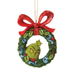 Grinch späht durch Kranz (Der Grinch)  - Walt Disney Christbaumschmuck