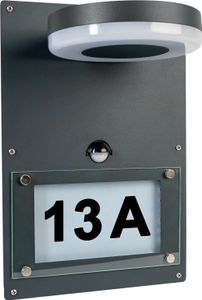 Grafner 2in1 Edelstahl Wandlampe mit beleuchteter Hausnummer und Bewegungsmelder, Dämmerungssensor, KEIN ROST – pulverbeschichtet, schwarz, Hausnummernleuchte Wandleuchte anthrazit Grafner 2in1 Edelstahl Wandlampe mit beleuchteter Hausnummer und Bewegungsmelder, Dämmerungssensor, KEIN ROST – pulverbeschichtet, schwarz, Hausnummernleuchte Wandleuchte anthrazit