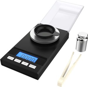 50g /0,001 g Milligramm Waage, Feinwaage, MG Waage, Milligramm Scale, Taschenwaage, Laborwaage mit LCD Display, Briefwaage Professionelle DigitalWaage