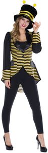 Damen Kostüm Biene Jacke Mantel Frack, Größe:46