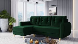 Mirjan24 Ecksofa Palermo L, Eckcouch, Couch mit Bettkasten und Schlaffunktion, L-Form, Wohnzimmer (Farbe: Itaka 10)