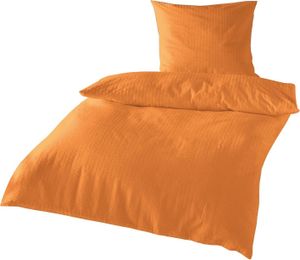 Traumschlaf Uni Seersucker Bettwäsche 240x220 cm + 2x 80x80 cm terra