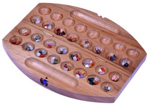 Bao game size S travel game for 2 players - ovál - Hus - Kalaha - with gems