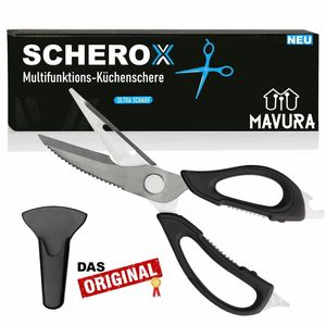 SCHEROX Multifunkční kuchyňské nůžky Nůžky pro domácnost Univerzální nůžky Nerezová ocel