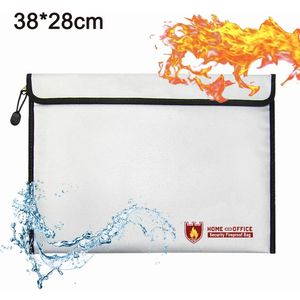 Feuerfeste Dokumententaschen, 38 x 28 cm, feuerfeste und wasserfeste Geldtasche, sichere Aufbewahrungstasche