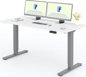 FLEXISPOT Elektrisch höhenverstellbarer Schreibtisch 160x80cm 100KG Tragkraft, Doppelmotor, 4 Memory Funktion, 25mm durchgehende Tischplatte (Weiß) FLEXISPOT Elektrisch höhenverstellbarer Schreibtisch 160x80cm 100KG Tragkraft, Doppelmotor, 4 Memory Funktion, 25mm durchgehende Tischplatte (Weiß)