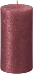 Bolsius Stumpenkerze Rustik Shimmer Rot 13 cm