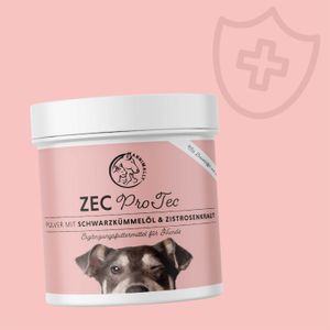 Zec ProTec 400 g - Natürliche Power für Hunde aus Schwarzkümmelöl, Zistrose, Bierhefe & Seealgenmehl