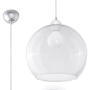 sollux Lighting Ball - Lampe de Decke, Glas, klar, Chrom