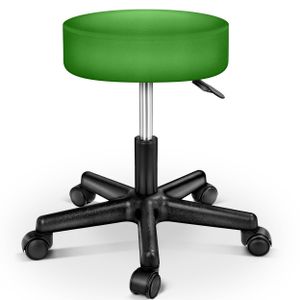 TRESKO Roller Stool Green Pracovná stolička Otočná stolička Kozmetická stolička Praktická stolička