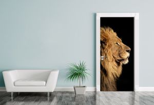 Türaufkleber großer afrikanischer Löwe