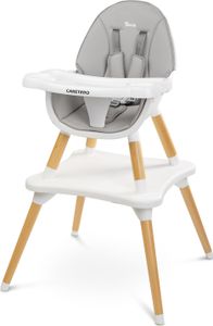 CARETERO Tuva Baby Hochstuhl 6 Monaten bis 3 Jahren - Grau
