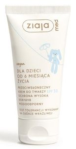 Ziaja MED Dla Dzieci Krem przeciwsłoneczny do twarzy SPF50, 50ml - Długi termin ważności!