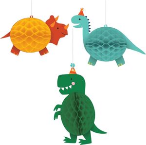Dino-Mite Honeycomb Decorations (3 pc)
