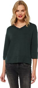 28308 Street One, ,  Damen Pullover, Jersey Stretch, dark green, 42
