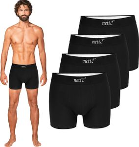 Neti pánské boxerky 4-pack černé bavlněné MB008, XL