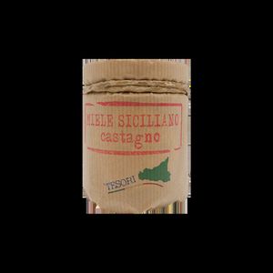 Sizilianischer Kastanienhonig, Schätze Siziliens, nicht pasteurisiert, typisch sizilianisches Produkt im 250-g-Glas, 250 g