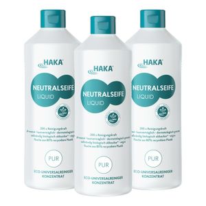 HAKA Neutralseife Liquid Pur 3x1l Universalreiniger für Haushalt, Garten & Auto
