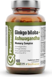 Ginkgo Biloba + Ashwagandha Memory Complex Bez Lepku 60 Kapslí - Pharmovit (Čistá Etiketa)