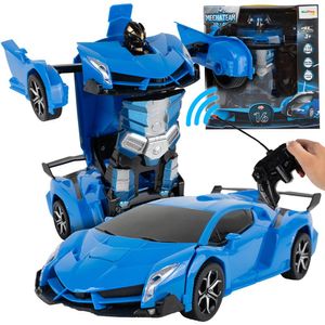 Malplay Rc Ferngesteuretes Roboter-Transformationsauto 2-In-1 Sport Auto + Roboter Mit Fernbedienung  Spielfahrzeug Für Kinder Ab 3 Jahren