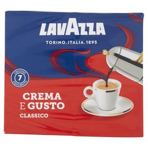 10x Lavazza, Crema e Gusto Classico, Gemahlener Kaffee, für Mokka-Kannen oder Filterkaffee, Ausgewogener Geschmack, Intensität 7/10, Würzige Aromen