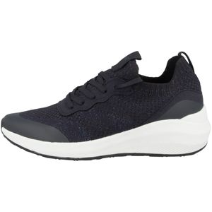 Tamaris Damen Low Sneaker Fashletics Lace UP 1-23758-26 Blau 824 Navy Metallic Textil/Synthetik mit Removable Sock, Groesse:37 EU