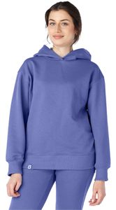 Kapuzenpullover lang Damen Hoodie Sportanzug Oberteil Pullover BLV210, Farbe:Lila-blau, Größe:XXL