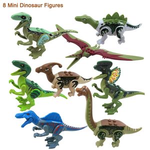 10er Pack Dinosaurier Spielzeug DIY Zusammenbau Bausteine Spielzeug Weihnachtsgeschenke für Kinder