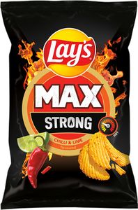 Lay's Max Strong Hot Chilli and Lime Crinkle Potato Chips 120 G