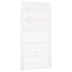 vidaXL Drzwi do stodoły białe 100x1,8x204,5 cm lite drewno sosnowe