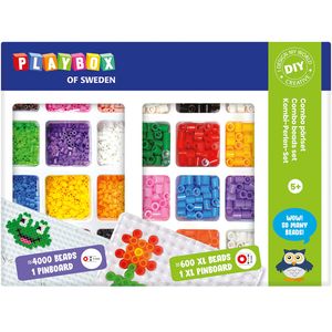 PLAYBOX Zestaw koralików do naprasowywania Combo 4000 szt. i XL 600 szt