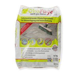 ÖKO FUGE Pflasterfugenmörtel ®, Körnung:3 - 15, Verpackungseinheit:15 kg, Farbe:Grau