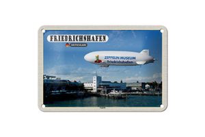 Blechschild Städte Friedrichshafen Zeppelin Deko 18x12cm Schild