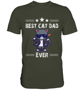 Bester Katzen Vater T-Shirt Lustige Katze Papa – Urban Khaki / XL