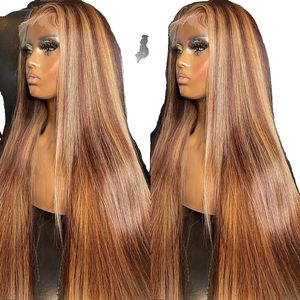 Menschliches Haarperücke, Honigblonde Farbe, Spitzenfront, 4x4 Spitzenperücke 16 Zoll